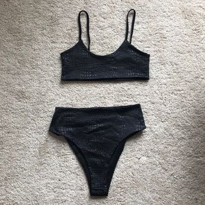 NEVER WORN - NASTY GAL - Snake Print Bikini - 6